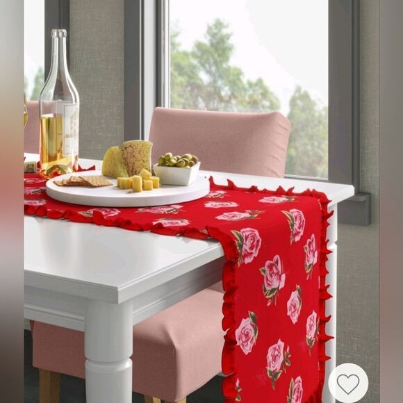 Nwt Threshold Target Spring Summer Roses Table Runner and Kitchen Towel Set - Picture 8 of 13